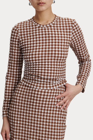 Satellite Top | Brown Check