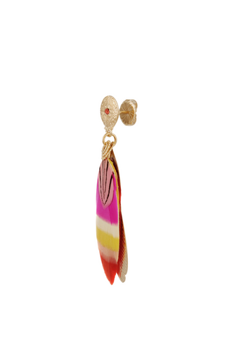 Colorful Feather Earrings