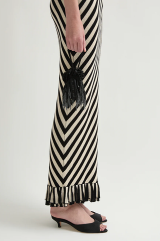 Miles Strapless Dress | Cream & Black