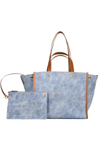 Léon M Tote | Split Suede Washed Jean's