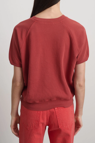 Short Sleeve Sweatshirt | Faded Tomato Overdye