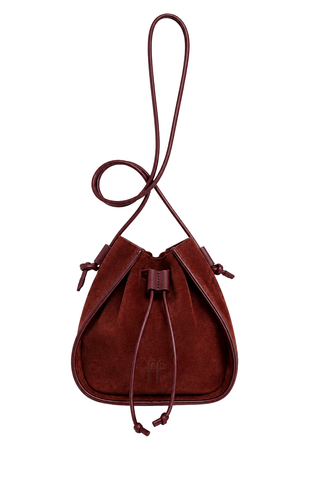 My Pepita Suede Bucket Bag | Rust