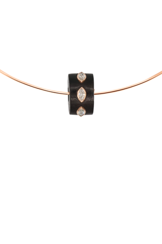 Coral Bead with Marquise Diamonds