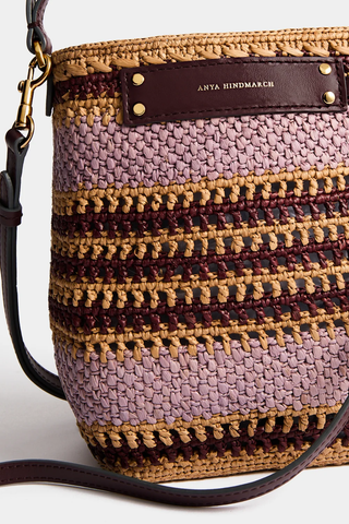 Raffia Stripe Crossbody | Iris