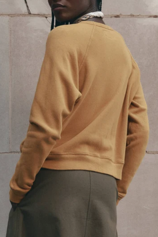 The Fleece Rookie Sweatshirt W/ Growling Panther Graphic | Mustard
