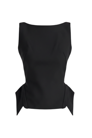Deconstructed Collar Top | Black