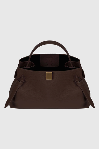 Gyoza Leather Handbag | Espresso