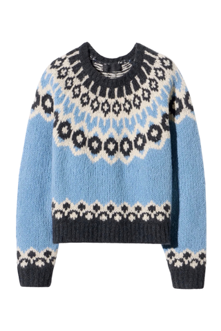 Isaline Sweater | Iceberg Blue Fair Isle
