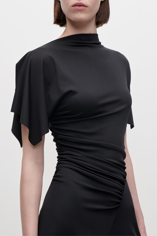 Blousey Midi Dress | Black