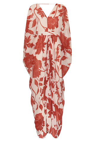 Cefalonia Dress | Red Florals