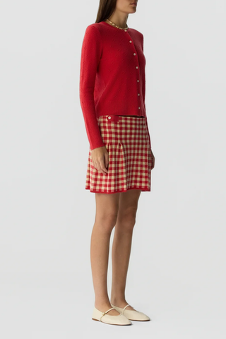 Compass Jane Cardigan | Scarlet
