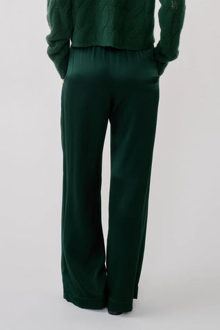 Brynn High Rise Pull On Wide Leg Pant | Hunter Green