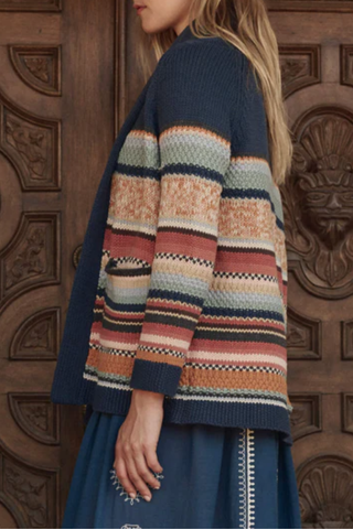 The Mountain Lodge Cardigan | Taos Stripe