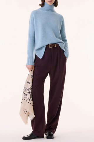 Ulla Funnel Neck Sweater | Bleu Vintage