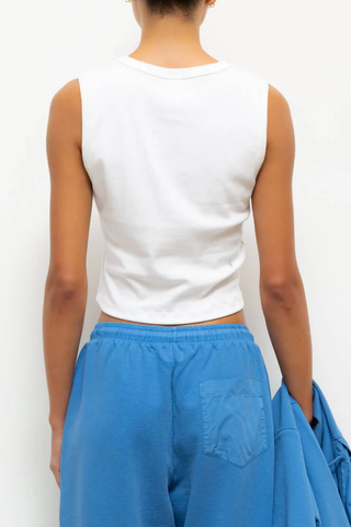 Nando Sleeveless Crew | White