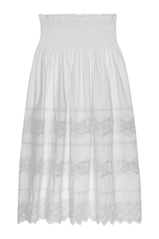 The Rosette Crochet Canary Skirt | Cream