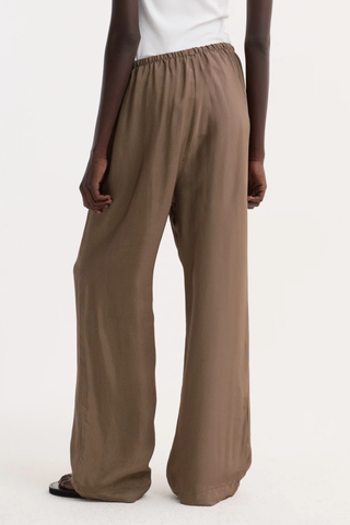 Fluid Pyjama Trousers | Brown Mini Check