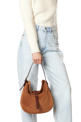 Luis Bag | Split Suede Caramel