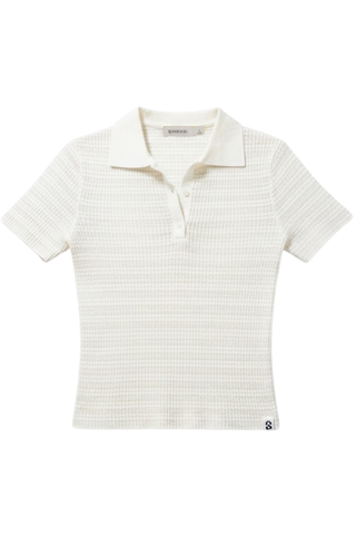 Averie Knit Polo | Ivory