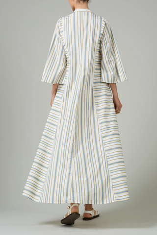 Rachel Long Kaftan | Yellow & Grey