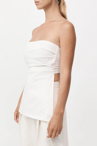 Strapless Tie Back Top | Off White