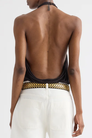 Flowy Halter Top | Dark Chocolate