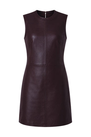 Dollie Leather Dress | Burgundy