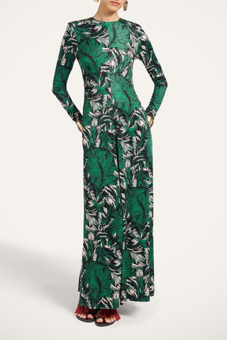 Long Sleeves Angelica Dress | Quill Green