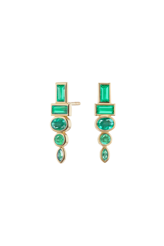 Totem Studs | Emeralds