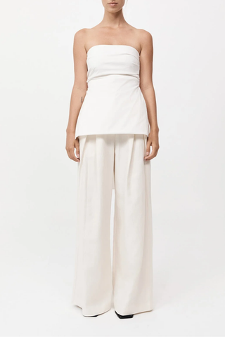 Strapless Tie Back Top | Off White