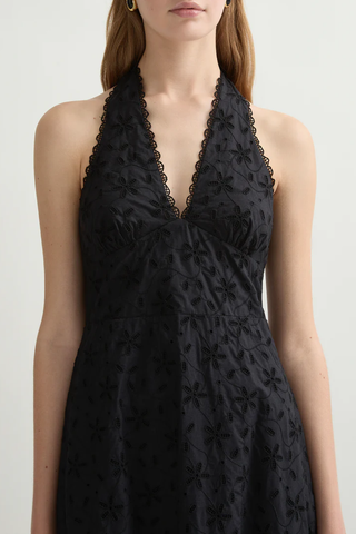 Salma Halter Dress | Black