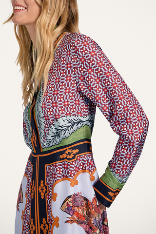 Long Sleeve San Pietro Dress | Mariposa Placée Celeste