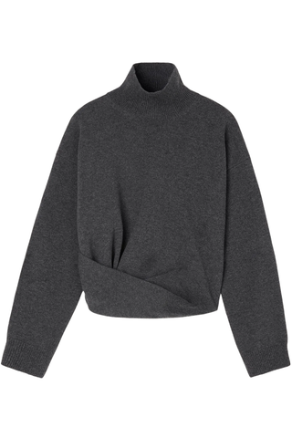 Sculptural Turtleneck | Dark Grey Melange