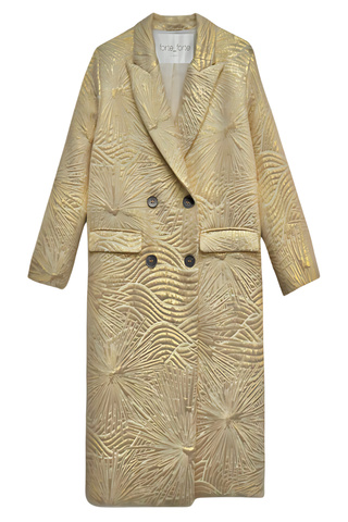 Golden Sunrise Jacquard Coat | Oro