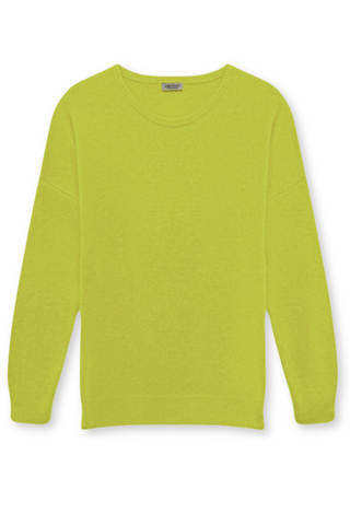 Calvine Boxy Crew Sweater | Lime