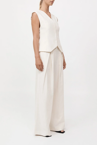 Minimal Fold Trousers | Ivory