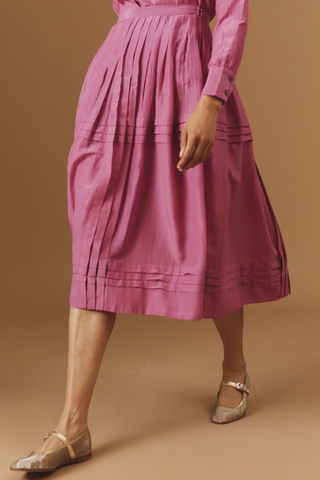 Zazou Silk Skirt | Magenta