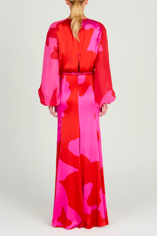 Messina Dress | Vermillion Pink Floral