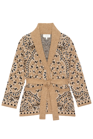 The Bandana Riding Cardigan | Camel
