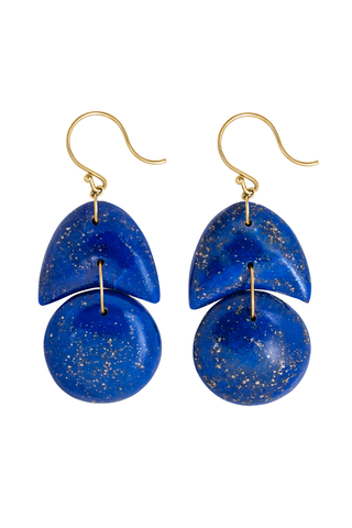 Tiny Arp Earrings | Lapis