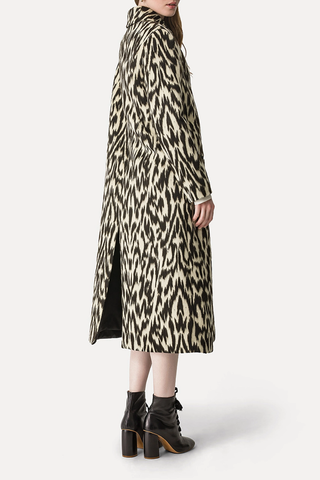 Jacquard Cloth "Moiré" Coat | Honey