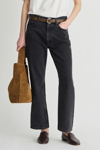 Rene Kick Flare Jean | Faded Black Wash