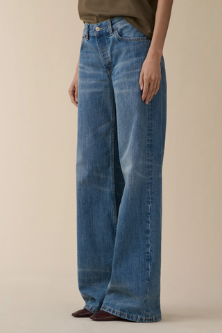 Kyoto Jean | Mid Blue Righe