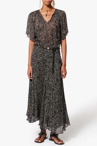 Lycia Skirt | Black / Ecru