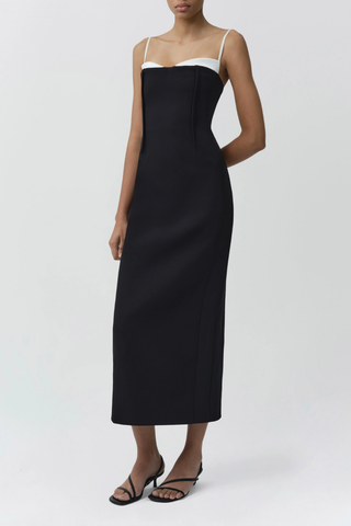 Kristen Midi Dress | Black Multi