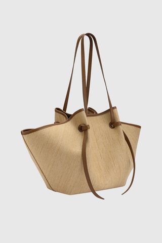 Large Mochi Raffia Handbag | Biscuit