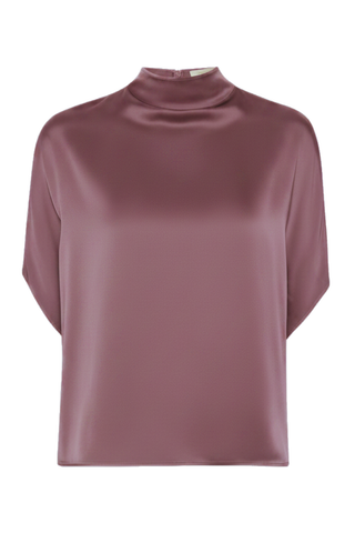 Satin Cape Tee | Dark Mauve