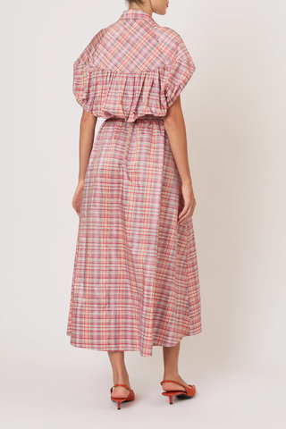 Wind at Your Back Dress | Pink Plaid