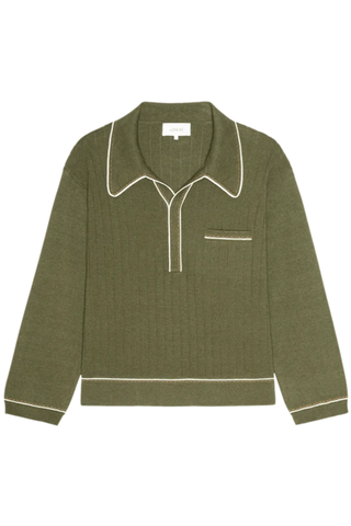The Menswear Tipping Polo | Olive