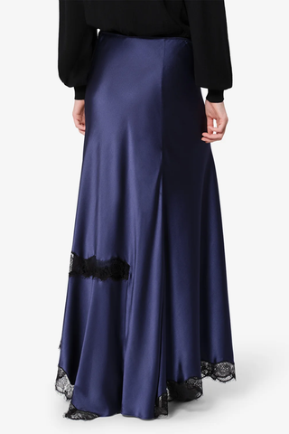 Alexandra Silk Skirt | Midnight